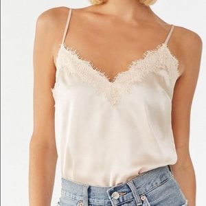 Forever 21 Lace Trim Satin Cami